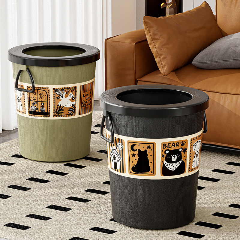 Home Essentials Bathroom Storage - 빈티지 스타일 대형 쓰레기통 고급스러운 디자인,