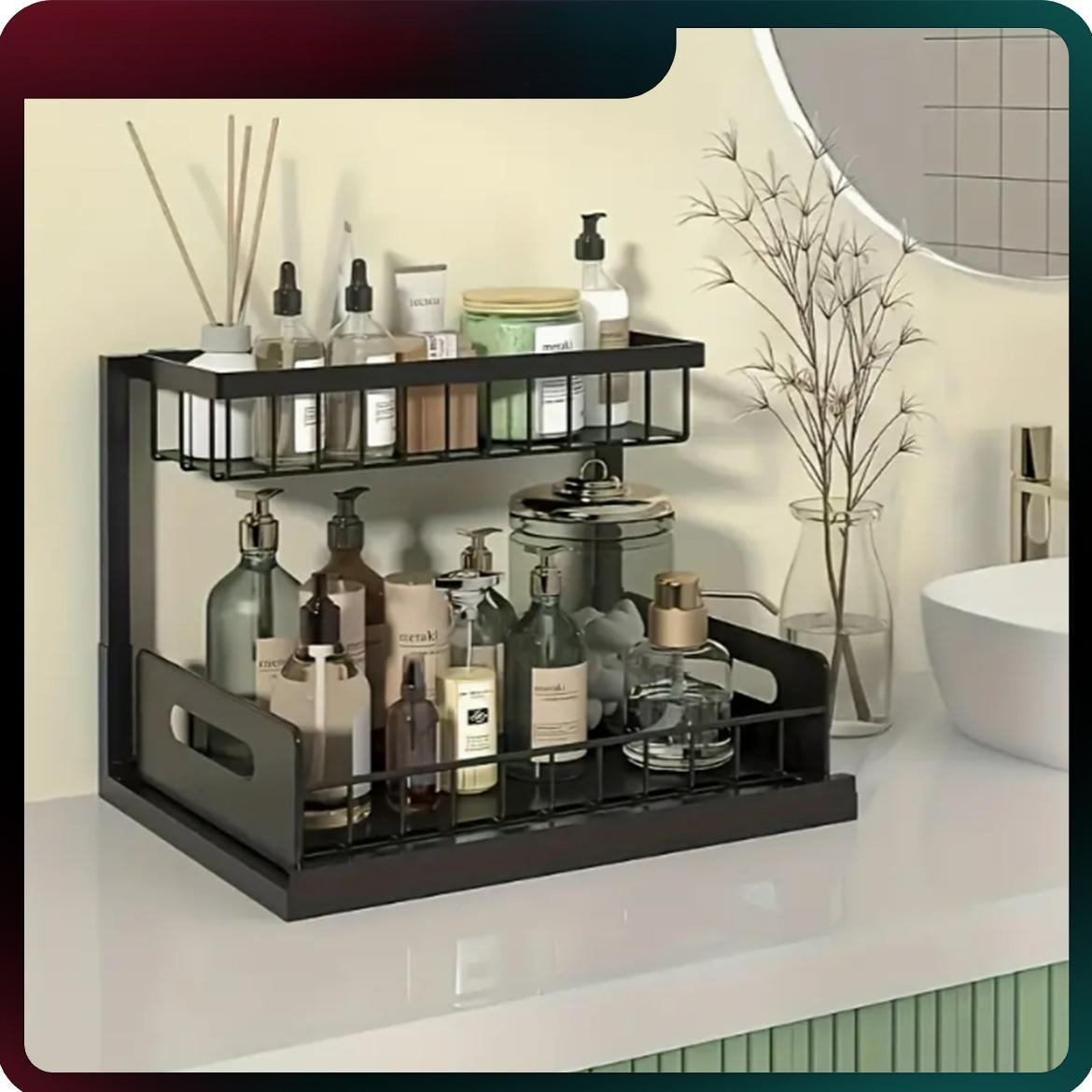 헤비 듀티 풀아웃 캐비닛 정리함 싱크대 하부 수납 랙  - Home Bathroom Organizer 리뷰 및 가격