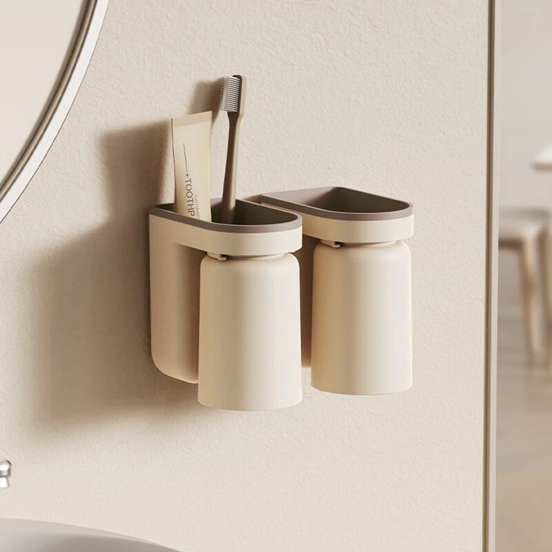 1 Pc 혁신적인 칫솔 보관함 구멍 없음 라이트 럭셔리 - Home Bathroom Organizer 리뷰 및 가격