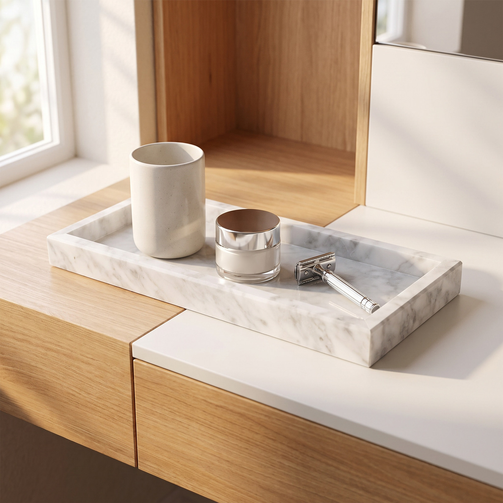 12x5 크기의 직사각형 대리석 트레이, 화장대용 트레 - Home Bathroom Organizer 리뷰 및 가격