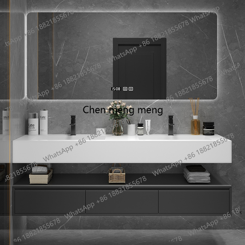 블랙 조명 선반 욕실 캐비닛 정리함 고급 호텔 화장실  - Home Bathroom Vanity Combo 리뷰 및 가격
