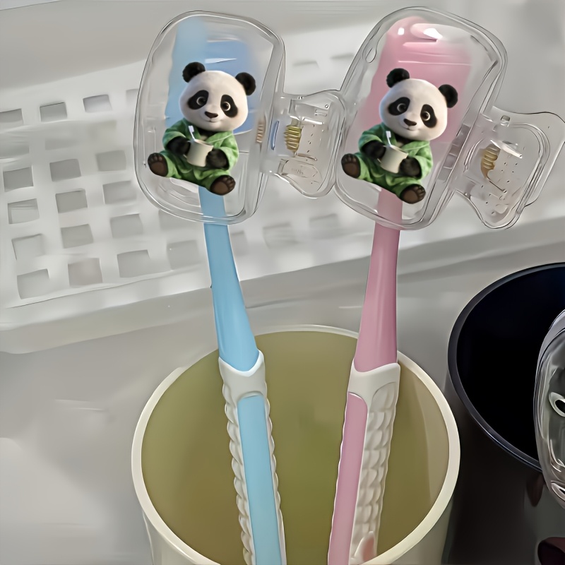 귀여운 녹색 잠옷을 입은 판다 2종 여행용 칫솔 케이스 - Home Essentials Bathroom Storage 리뷰 및 가격