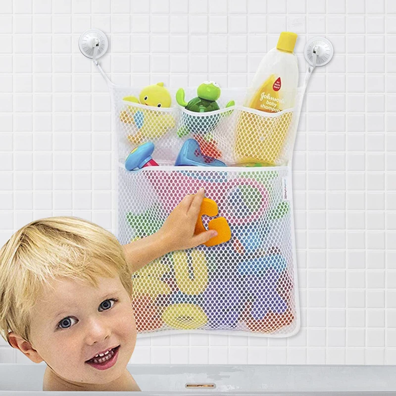강력한 흡입 컵이 달린 아기 샤워 목욕 장난감, 흰색  - Home Bathroom Organizer 리뷰 및 가격