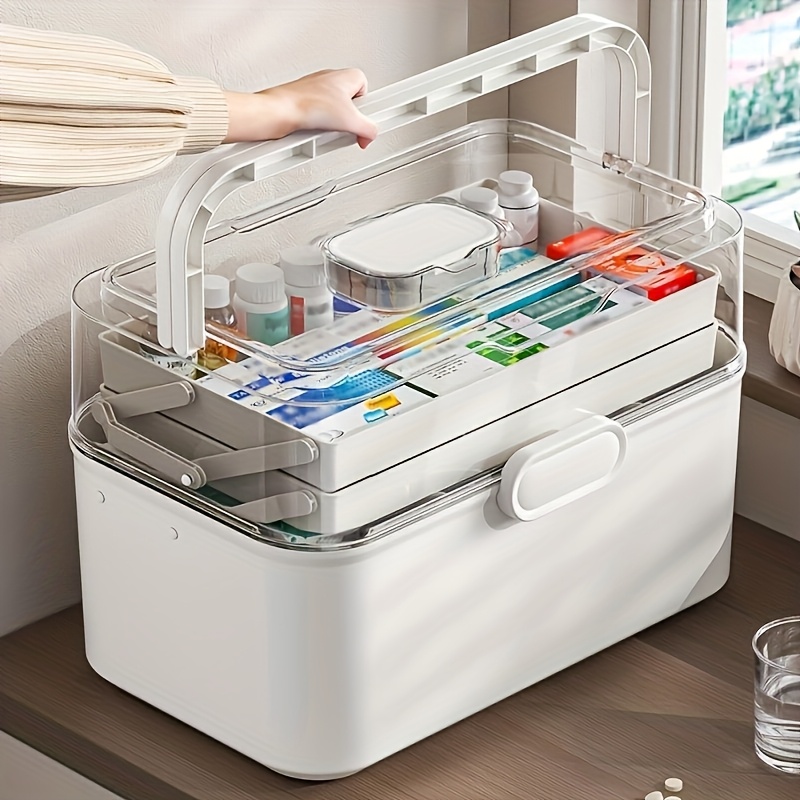 대용량 투명 뚜껑 약 보관함/배급함 - 플라스틱 약 보 - Home Bathroom Organizer 리뷰 및 가격
