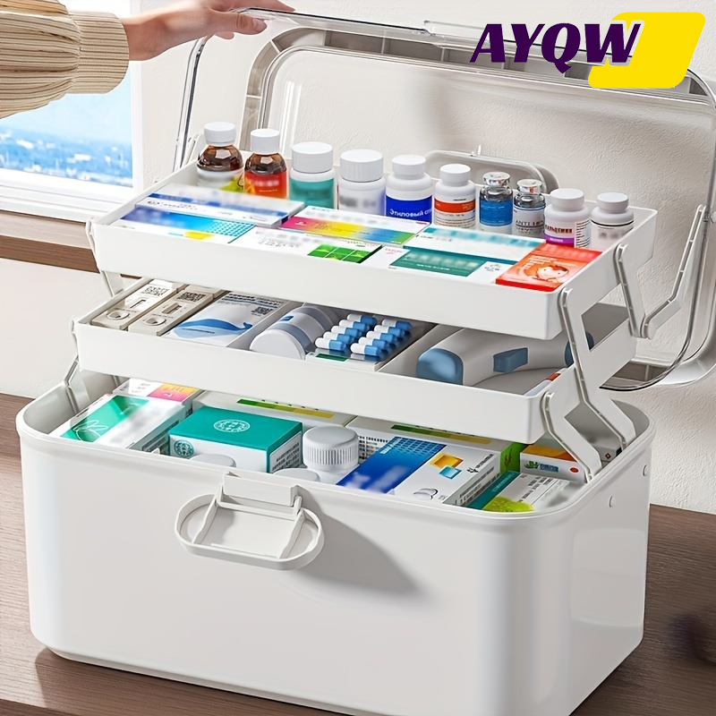 대용량 투명 뚜껑 약 보관함/배급함 - 플라스틱 약 보 - Home Bathroom Organizer 리뷰 및 가격